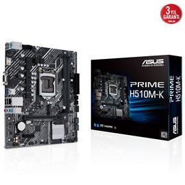 ASUS PRIME H510M-K 3200MHz(OC) DDR4 Soket 1200 M.2 HDMI VGA mATX Anakart