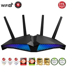 Asus DSL-AX82U Wifi6 DualBand Gaming Ai Mesh AiProtection Torrent Bulut-PS5 Uyumlu Dlna 4G Vpn ADSL