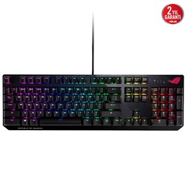 Asus ROG Strix Scope NX Blue Switch Aura Sync RGB Türkçe Geniş Ctrl Tuşu Mekanik Oyuncu Klavye Siyah