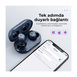 Mpow M12 İki Mikrofonlu IPX8 Tek/Çift Kullanım Bluetooth Kulaklık 25 Saat Müzik Mavi