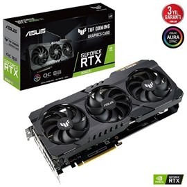 Asus TUF Gaming GeForce RTX 3060 Ti V2 OC TUF-RTX3060TI-O8G-V2-GAMING 8GB GDDR6 256Bit DX12 Gaming Ekran Kartı