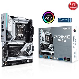 ASUS PRIME Z690-A 6000MHz(OC) DDR5 Soket 1700 M.2 HDMI DP ATX Anakart