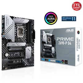 ASUS PRIME Z690-P D4 5333MHz(OC) DDR4 Soket 1700 M.2 HDMI DP ATX Anakart