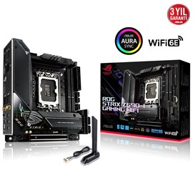 ASUS ROG STRIX Z690-I GAMING WIFI 6400MHz(OC) DDR5 Soket 1700 M.2 HDMI Mini ITX Anakart