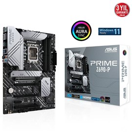 ASUS PRIME Z690-P 6000MHz(OC) DDR5 Soket 1700 M.2 HDMI DP ATX Anakart