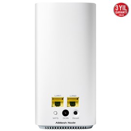 Asus ZenWifi CD6 DualBand-Gaming-Ai Mesh-AiProtectionPro-Torrent-Bulut-DLNA-Kablosuz Ağ Dağıtım Mesh Sistemi(Beyaz Üçlü Paket)