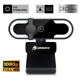 GameBooster CAM02 LED Aydınlatmalı Full HD 1080P Web Kamera