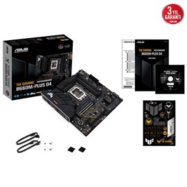 ASUS TUF GAMING B660M-PLUS D4 5333MHz(OC) DDR4 Soket 1700 M.2 HDMI DP mATX Anakart