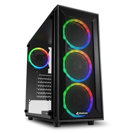 Sharkoon TG4M Tempered Glass RGB USB 3.0 ATX Mid Tower Kasa