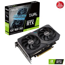 Asus Dual GeForce RTX 3050 OC DUAL-RTX3050-O8G 8GB GDDR6 128Bit DX12 Gaming Ekran Kartı