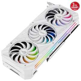 Asus ROG Strix GeForce RTX 3080 V2 White OC ROG-STRIX-RTX3080-O10G-WHITE-V2 10GB GDDR6X 320Bit DX12 Gaming Ekran Kartı