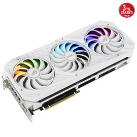 Asus ROG Strix GeForce RTX 3080 V2 White OC ROG-STRIX-RTX3080-O10G-WHITE-V2 10GB GDDR6X 320Bit DX12 Gaming Ekran Kartı