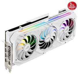 Asus ROG Strix GeForce RTX 3080 V2 White OC ROG-STRIX-RTX3080-O10G-WHITE-V2 10GB GDDR6X 320Bit DX12 Gaming Ekran Kartı