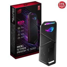 Asus Rog Strix Arion S500 ESD-S1B05 500GB 1050MB/S Aura Sync Rgb USB3.2 TYPE-C Taşınabilir SSD