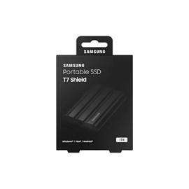 Samsung 1TB T7 Shield USB 3.2 Siyah Taşınabilir SSD MU-PE1T0S/WW  (1050MB Okuma / 1000MB Yazma) 