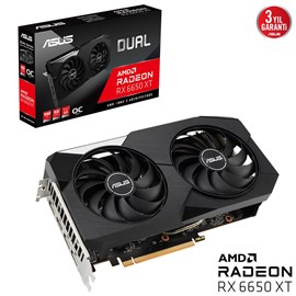 ASUS Radeon RX 6650 XT DUAL-RX6650XT-O8G 8GB OC GDDR6 128 Bit Ekran Kartı