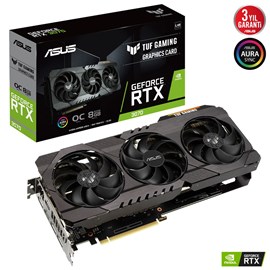 Asus NVIDIA GeForce RTX 3070 TUF V2 OC LHR TUF-RTX3070-O8G-V2-GAMING 8 GB GDDR6 256 Bit Ekran Kartı