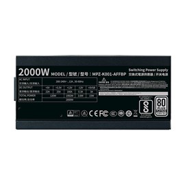 Cooler Master MPZ-K001-AFFBP-EU MM2000 2000W 80+ Platinum Full Modüler PSU