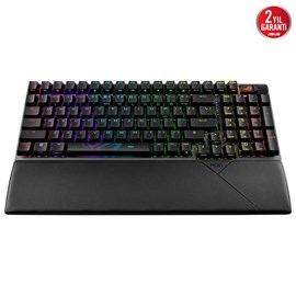 ASUS ROG STRIX SCOPE II 96 Wireless Q TR Oyuncu Klavyesi 3 Farklı Bağlantı (2.4GHz RF, BT, Kablolu) ROG NX SNOW Mekanik ABS Switch AURA SYNC RGB