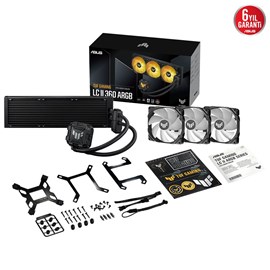 ASUS TUF GAMING LC II 360 ARGB AIO AURA SYNC 120MM ADRESLENEBİLİR RGB FAN NCVM KAPLAMALI RGB POMPA KAPAĞI SIVI CPU SOĞUTUCUSU