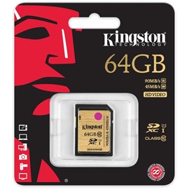 Kingston SDA10/64GB 64GB Class 10 UHS-I Ultimate SDXC 90/45MB/s Bellek Kartı