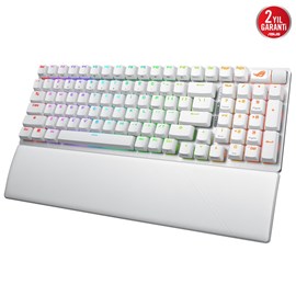 ASUS ROG STRIX SCOPE II 96 Wireless ROG NX SNOW WL/NX SNOW/ABS/TR Mekanik ABS Switch AURA SYNC RGB Q TR Oyuncu Klavyesi BEYAZ