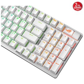 ASUS ROG STRIX SCOPE II 96 Wireless ROG NX SNOW WL/NX SNOW/ABS/TR Mekanik ABS Switch AURA SYNC RGB Q TR Oyuncu Klavyesi BEYAZ
