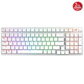 ASUS ROG STRIX SCOPE II 96 Wireless ROG NX SNOW WL/NX SNOW/ABS/TR Mekanik ABS Switch AURA SYNC RGB Q TR Oyuncu Klavyesi BEYAZ