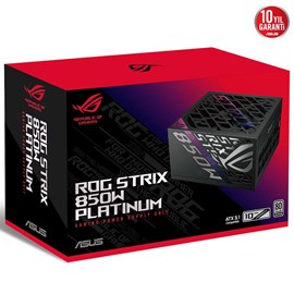 ASUS ROG-STRIX-850P PLATİNUM TAM MODÜLER 80 PLUS ATX 3.1 GaN MOSFET 10 YIL GARANTİ