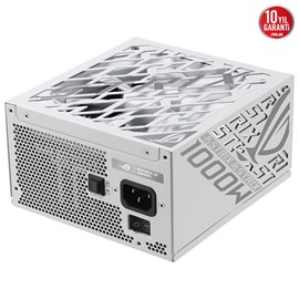 ASUS ROG-STRIX-1000P PLATİNUM TAM MODÜLER ATX 3.1 GaN MOSFET GPU-FIRST PATENTLİ 10 YIL GARANTİ BEYAZ