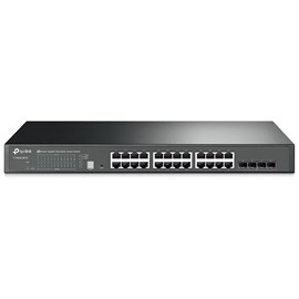 TP-LINK T1700G-28TQ JetStream 24-Port Gigabit Stackable Smart Switch (4 10GE SFP+ Slotlu)