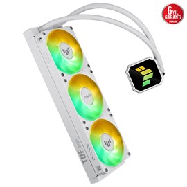 ASUS ASUS TUF GAMING LC III 360 ARGB BEYAZ YÜKSEK HAVA AKIŞI ENTEGRE 3 FAN VERİMLİ POMPA OPTİMUM ISI YÖNETİMİ