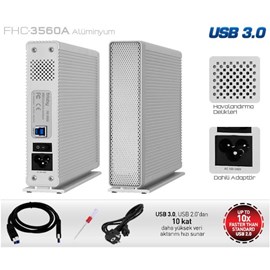 Frisby FHC-3560A 3.5" Sata HDD Usb 3.0 Alüminyum Harici Kutu