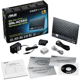 Asus DSL-AC56U 802.11ac Çift Bant ADSL2+ VDSL2 Fiber Modem Router