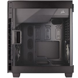 Corsair CC-9011079-WW Clear 600C Pencereli Full-Tower PSUsuz Ters ATX Siyah Kasa