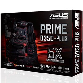 Asus PRIME B350-PLUS DDR4 M.2 HDMI DVI LED 16x AM4 ATX