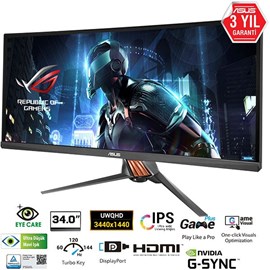 Asus ROG SWIFT PG348Q 34 5ms UWQHD HDMI DP Hoparlör Usb 3.0 Curved IPS Oyuncu Monitörü