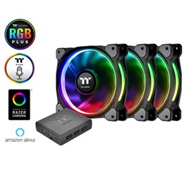 Thermaltake CL-F053-PL12SW-A 3x120mm Riing Plus 12 LED RGB Kontrollü Radyatör Fanı TT Premium