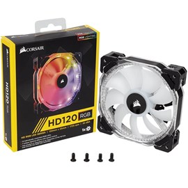 Corsair CO-9050066-WW HD120 RGB LED Yüksek Performans Kontrol Üniteli 120mm PWM Fan