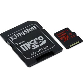 Kingston SDCA3/64GB microSDXC 64GB UHS-I U3 Bellek Kartı 90MB