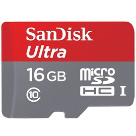 SanDisk SDSQUNC-016G-GN6MA Ultra 16GB  microSDHC UHS-I C10 80MB Bellek Kartı