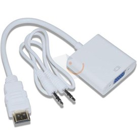 Inca IHTVJ-7 HDMI To VGA Kablosu - Jaklı Ses Kablolu