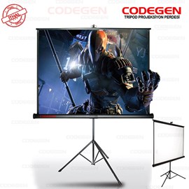 Codegen TX-24 240x200 Tripod Projeksiyon Perdesi (Siyah Fonlu - Taşınabilir Ayaklı)