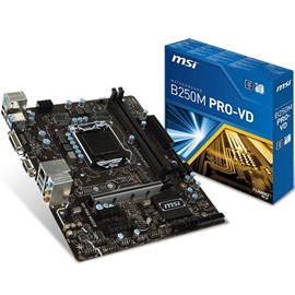 MSI B250M PRO-VD DDR4 M.2 DVI D-Sub 16x Lga1151 mATX