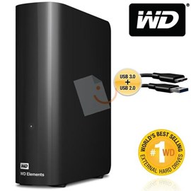 Western Digital WDBWLG0030HBK-EESN Elements Desktop 3TB Usb 3.0/2.0 3.5 Disk