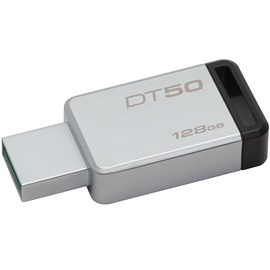 Kingston DT50/128GB DataTraveler 50 128GB Siyah USB 3.1 Metal Usb Bellek