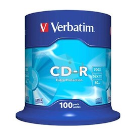Verbatim 43411 CD-R 52X 700MB 100 Lü Spindle