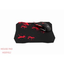 Everest SGM-X10S Usb Siyah Gaming Mouse ve Mouse Pad