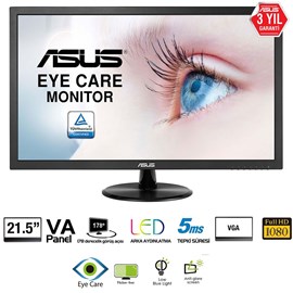 Asus VP229DA 21.5 5ms Full HD D-Sub Hoparlör Led Monitör