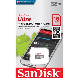 SanDisk SDSQUNS-016G-GN3MN Ultra 16GB microSDHC UHS-I 80MB Bellek Kartı